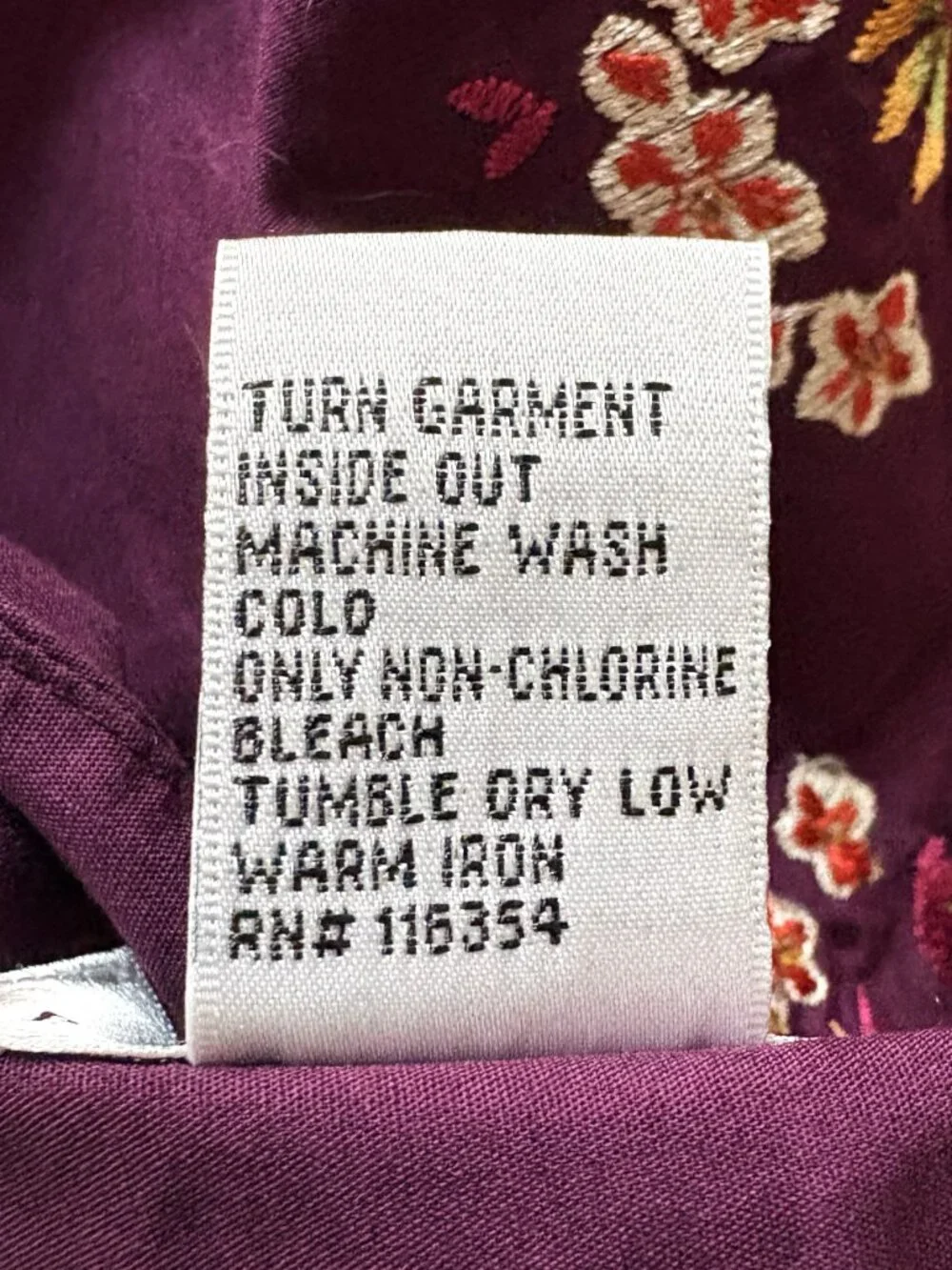 Talbots Petites Cotton Skirt Purples with Embroidered Floral Size 4